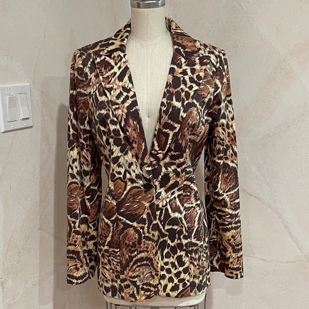 Vintage Cache Animal Print Blazer